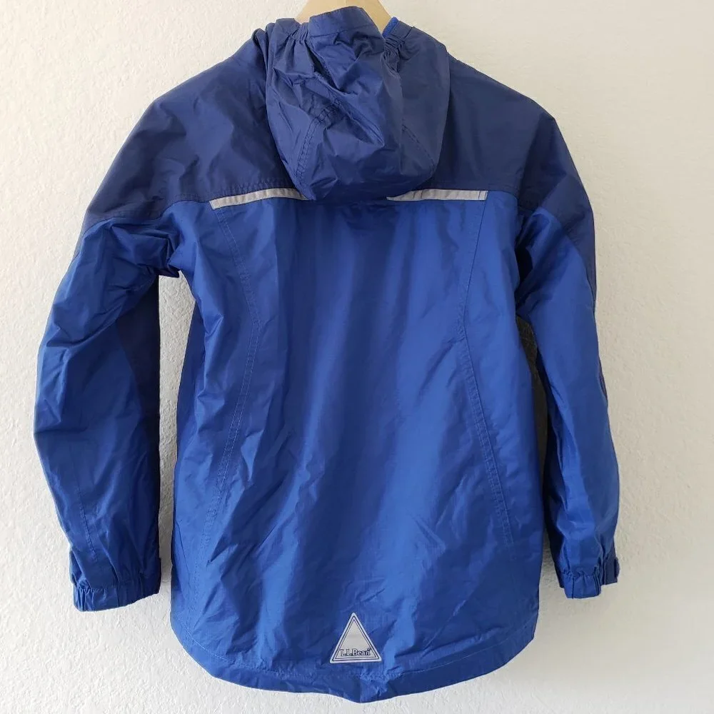 L.L. Bean Fleece Lined TEK Hodded Blue Youth Jacket - Size M (10/12)